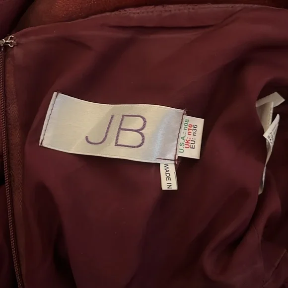 maroon long dress with lace halter - Picture 2 of 2